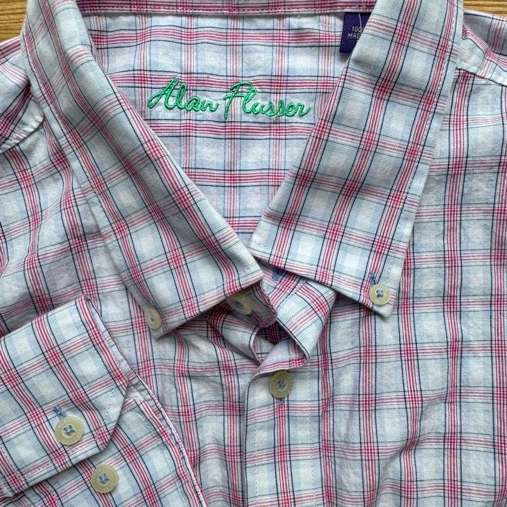 Alan Flusser Men's Casual Button Front Shirt XL